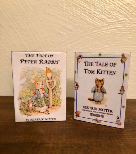 Peter Rabbit & Tom Kitten Miniature Books for 18 inch American Girl Dolls 1:3 Scale