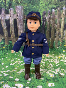 Civil War Uniform for 18 inch Boy Doll (Made To Order 2 week turn around time)