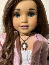 Load image into Gallery viewer, Pink Cameo Necklace for 18 inch American Girl Dolls
