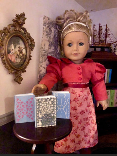 Jane Austen's Trio of doll sized miniature books for 18 inch American Girl Dolls