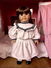 Load image into Gallery viewer, Samantha&#39;s Black &amp; White Ice Cream Dress for A|G 18 inch Dolls (Made to order 2 week turn around time)
