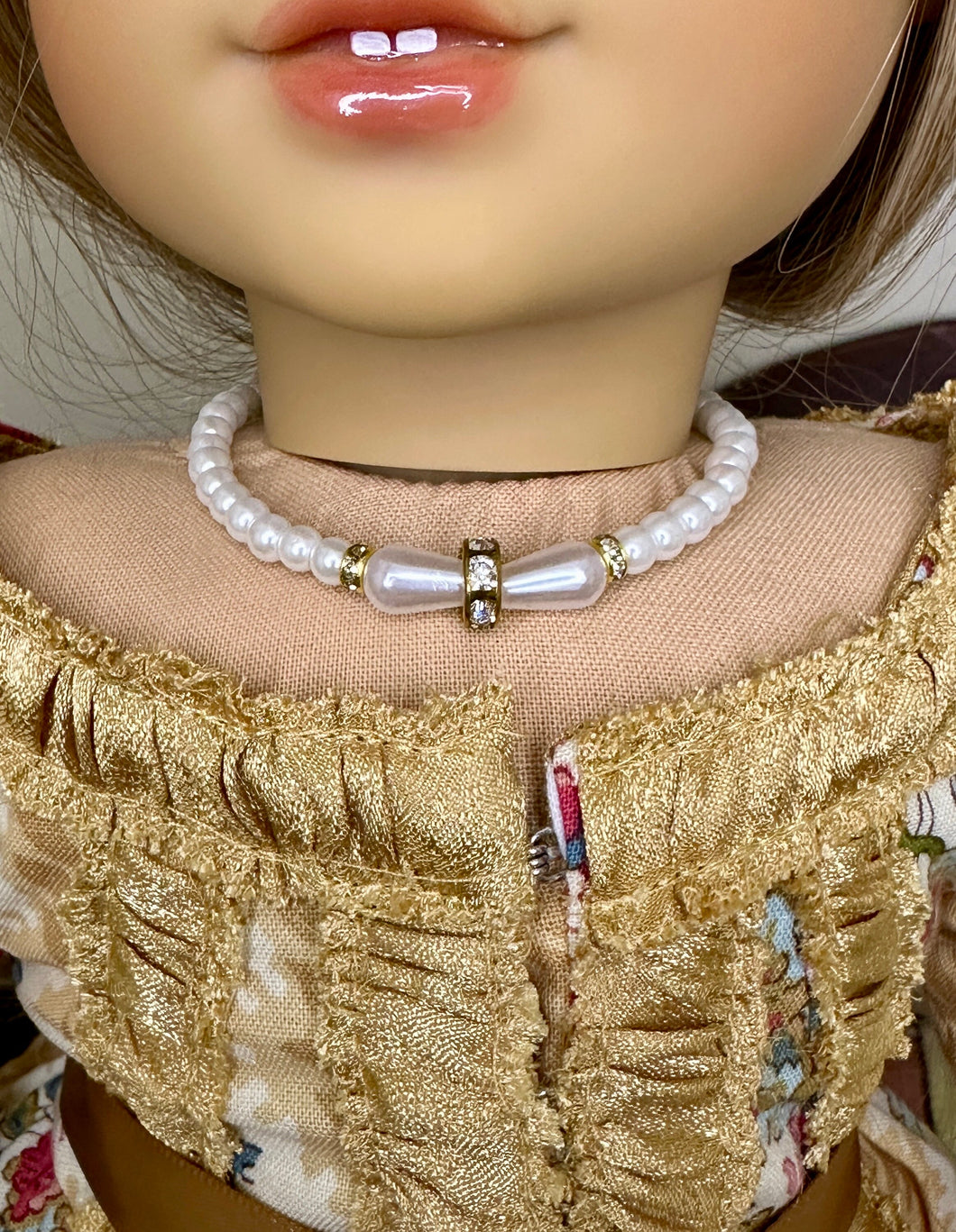 Fancy Pearl Necklace for 18 inch American Girl Dolls
