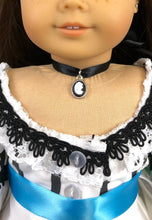 Load image into Gallery viewer, Black Cameo Choker Necklace for 18inch Dolls | Doll Jewelry
