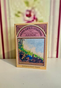 Miniature Classic Winnie The Pooh Book - Pooh Goes Visiting - for 18 inch Dolls 1:3 Scale