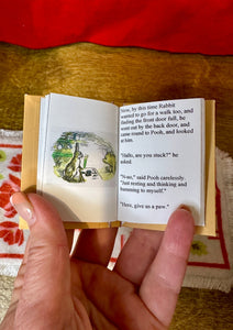 Miniature Classic Winnie The Pooh Book - Pooh Goes Visiting - for 18 inch Dolls 1:3 Scale