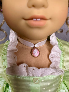 Pink Cameo Choker Necklace for 18inch Dolls | Doll Jewelry | Historical Doll | Historical Doll