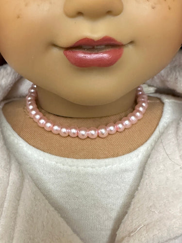 Pink Pearl Necklace for 18 inch Dolls | Doll Jewelry