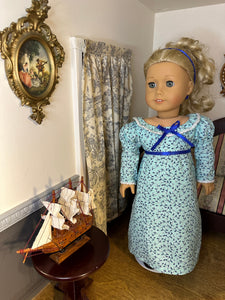 Regency Era Gown for 18 inch American Girl Doll Caroline