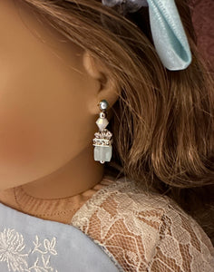 Light Blue Auqua Earring Dangles for 18 inch Dolls (Dangles Only)