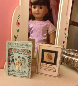 Little Women & Anne of Green Gables miniature books for 18 inch American Girl Dolls 1:3 Scale