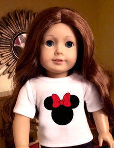 Mouse Ears Doll Tshirt for 18 Inch AG Dolls