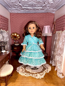 Rebecca’s Swiss Dot Summer Dress for A|G 18 inch Dolls