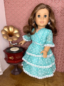 Rebecca’s Swiss Dot Summer Dress for A|G 18 inch Dolls