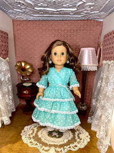 Rebecca’s Swiss Dot Summer Dress for A|G 18 inch Dolls